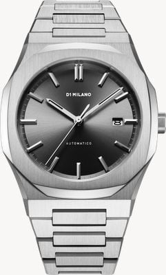 D1 Milano Automatico Classic (41.5mm) Black Sunray Dial / Stainless Steel Bracelet ATBJ10