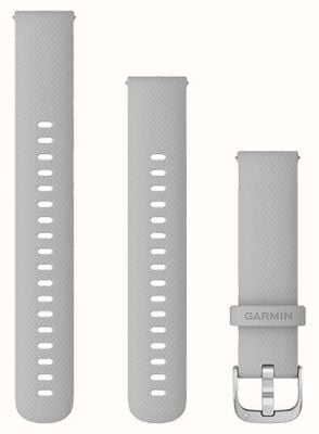 Garmin Cinturino a sgancio rapido (18 mm) silicone grigio nebbia / hardware argento - solo cinturino 010-12932-0C