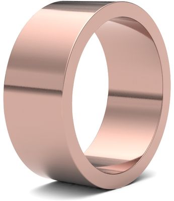 James Moore Wedding Rings | 9ct Rose Gold | 8mm | Light | Flat | AG_8LLF-9R