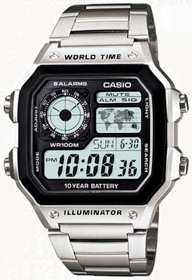 Casio Minuterie numérique multifonction mondiale à quartz AE-1200WHD-1AVEF