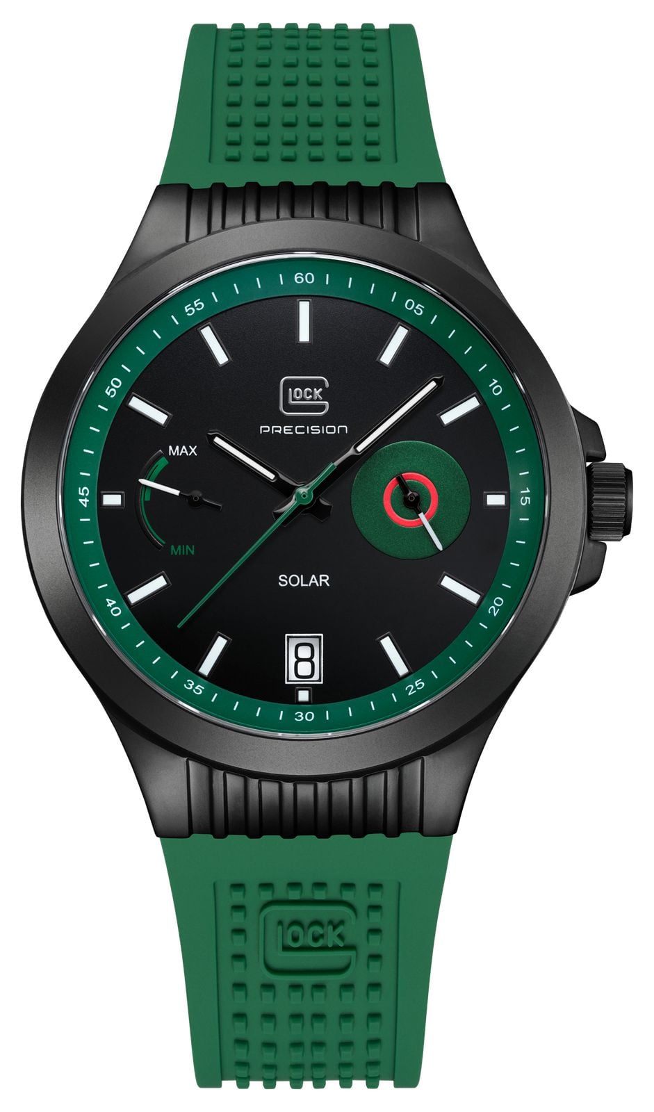 GLOCK Precision Cartouche solaire (42 mm) cadran noir / montre