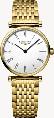 LONGINES La grande classique de longines (24mm) biała tarcza / bransoleta ze stali nierdzewnej z powłoką PVD L42092118