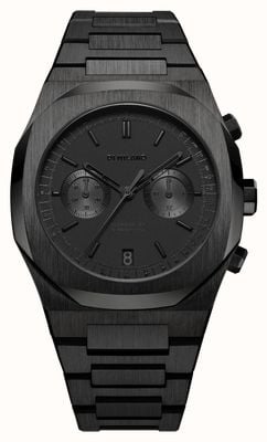 D1 Milano クロノグラフォ シャドウ (41.5mm) マットブラック文字盤 / ブラックPVDステンレススチールブレスレット CHBJSH