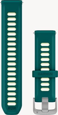 Garmin Quick Release Band (20mm) Teal Green & Citron Silicone / Silver Hardware - Strap Only 010-11251-B8