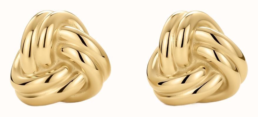 D.LOUISE Knots Stud Gold Plated Earrings YBE-14