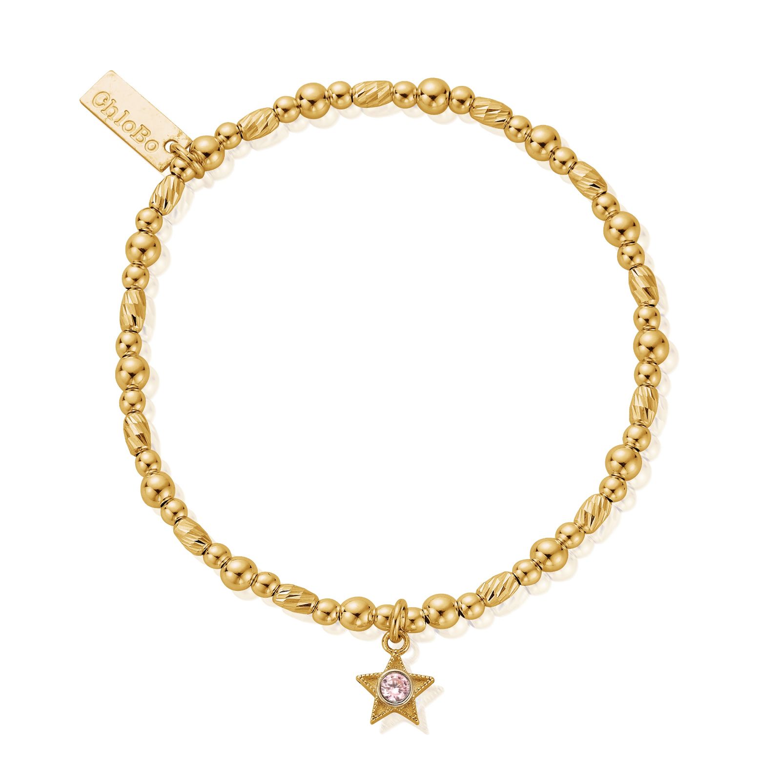 ChloBo October Birthstone Bracelet - 18ct Gold Plated Jewellery-image-199074