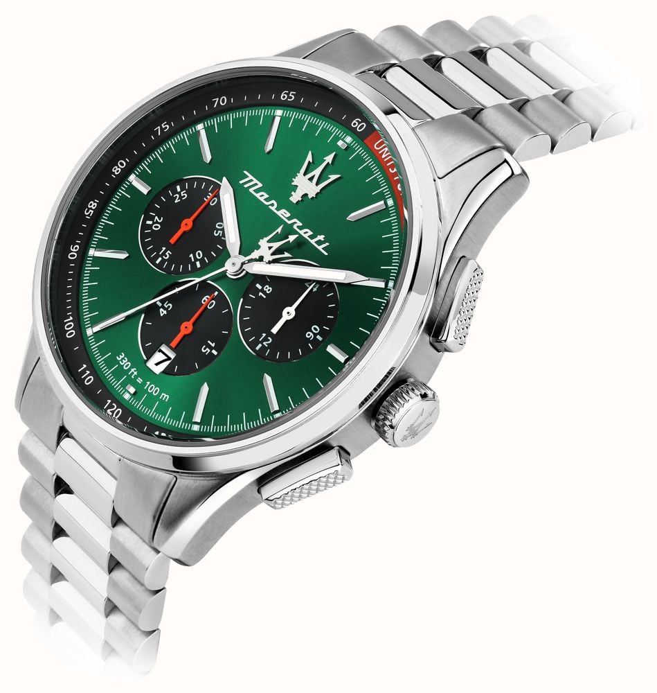 Maserati Men's Sorpasso Gift Set (42mm) Green Dial / Stainless