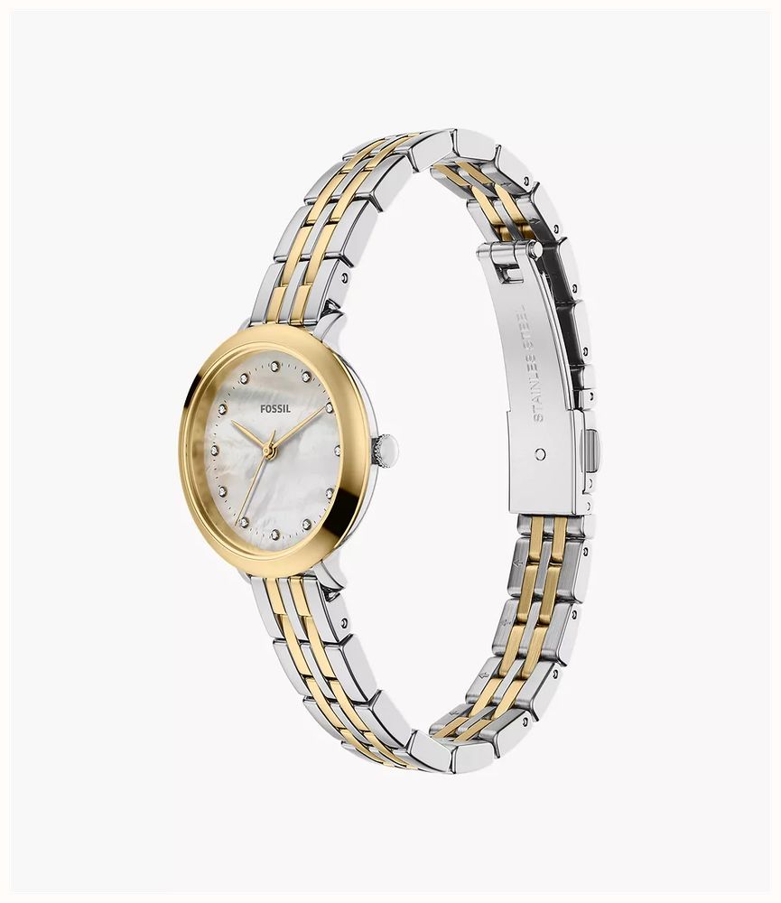 Fossil Heidi 26 mm Three-Hand Two-Tone Stainless Steel Fossil Watch ES5500 - alternate view 4