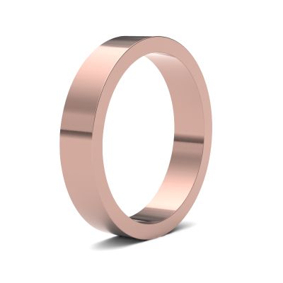 James Moore Wedding Ring | 9-karatowe różowe złoto | 4 mm | średni | rozmiar płaski | ag_4lmf-9r AG_4LMF-9R
