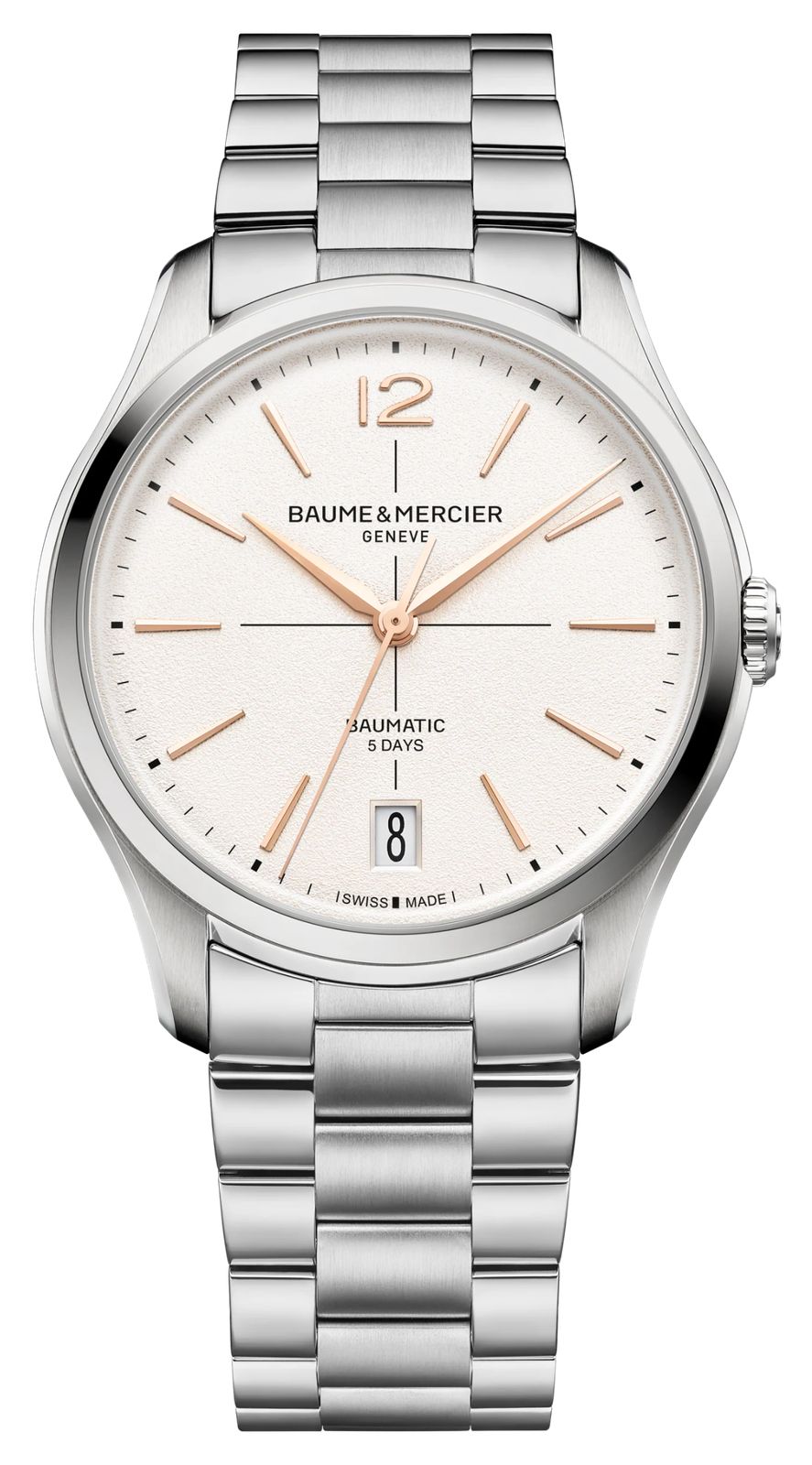Baume & Mercier Clifton Baumatic (39 mm) cadran blanc cass montre