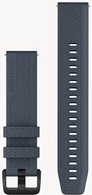 Garmin Alça de liberação rápida (20 mm) silicone azul granito / hardware de aço inoxidável preto - apenas cinta 010-13076-01
