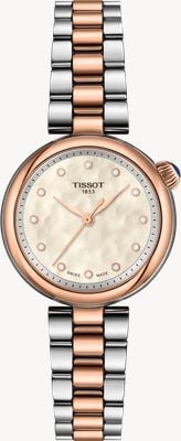 Tissot Desir Diamant-Quarz (28mm) Perlmuttzifferblatt / zweifarbiges Edelstahlarmband T1520102211601