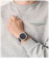 Aston Martin SPT Icon Quartz Chronograph (44.5mm) Navy Blue Dial / Steel Bracelet + Leather Strap MTIS3F607 - alternate view 5