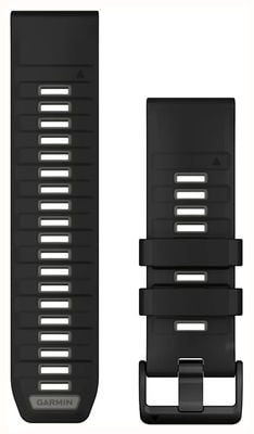 Garmin QuickFit® 26 Watch Strap Only (26mm) Black/Pebble Gray Silicone 010-13393-00