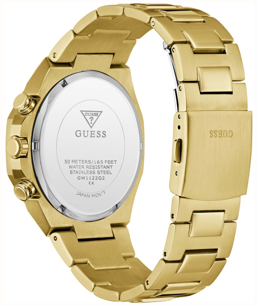 Guess Men's Blake Black Sunray Dial Gold-Tone Stainless Steel Bracelet GW1122G2 - alternative Ansicht 3