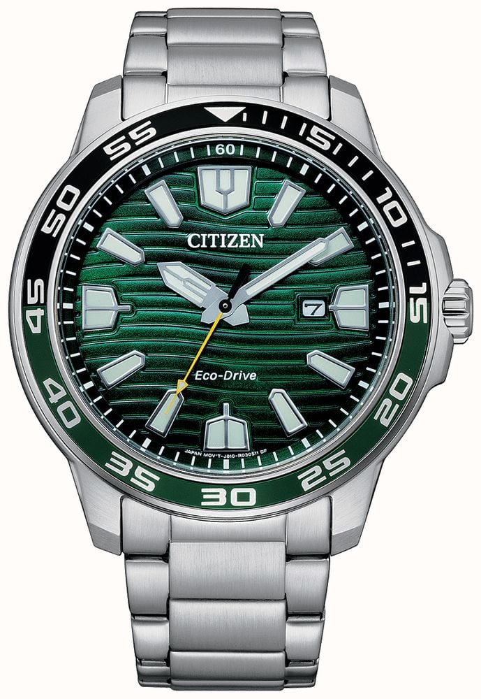 Citizen eco drive green dial sale