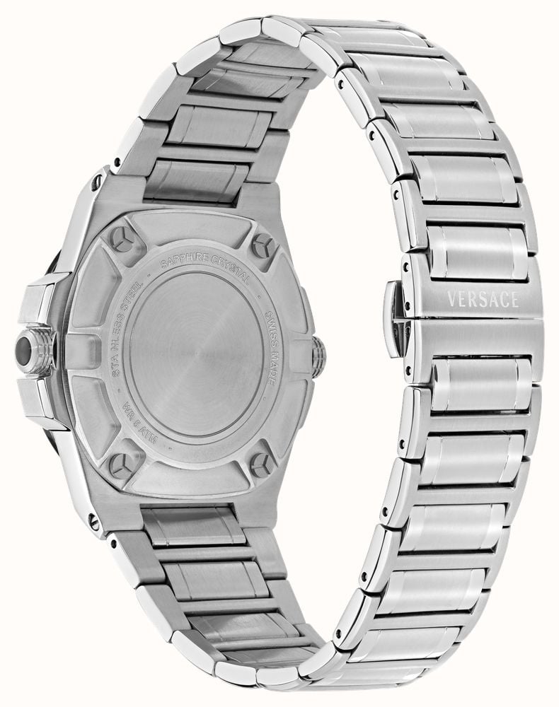 Versace GRECA REACTION GMT (41mm) Blue Dial / Stainless Steel Bracelet VE8Y00126 - alternate view 3