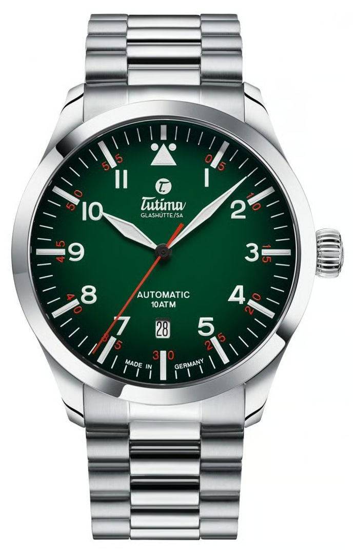 Tutima Glash&Atilde;tte Flieger Automatic 41mm Night Green D&Atilde; Watch