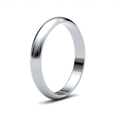 James Moore Wedding Rings | Palladium 500 | 3mm | Medium | D-Shape | AG_3GMD-PD5