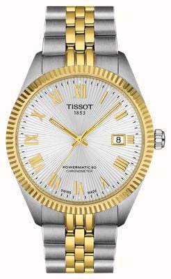 Tissot Ballade Automatik-Chronometer (39 mm) silbernes Zifferblatt / zweifarbiges Edelstahlarmband T1564082203300