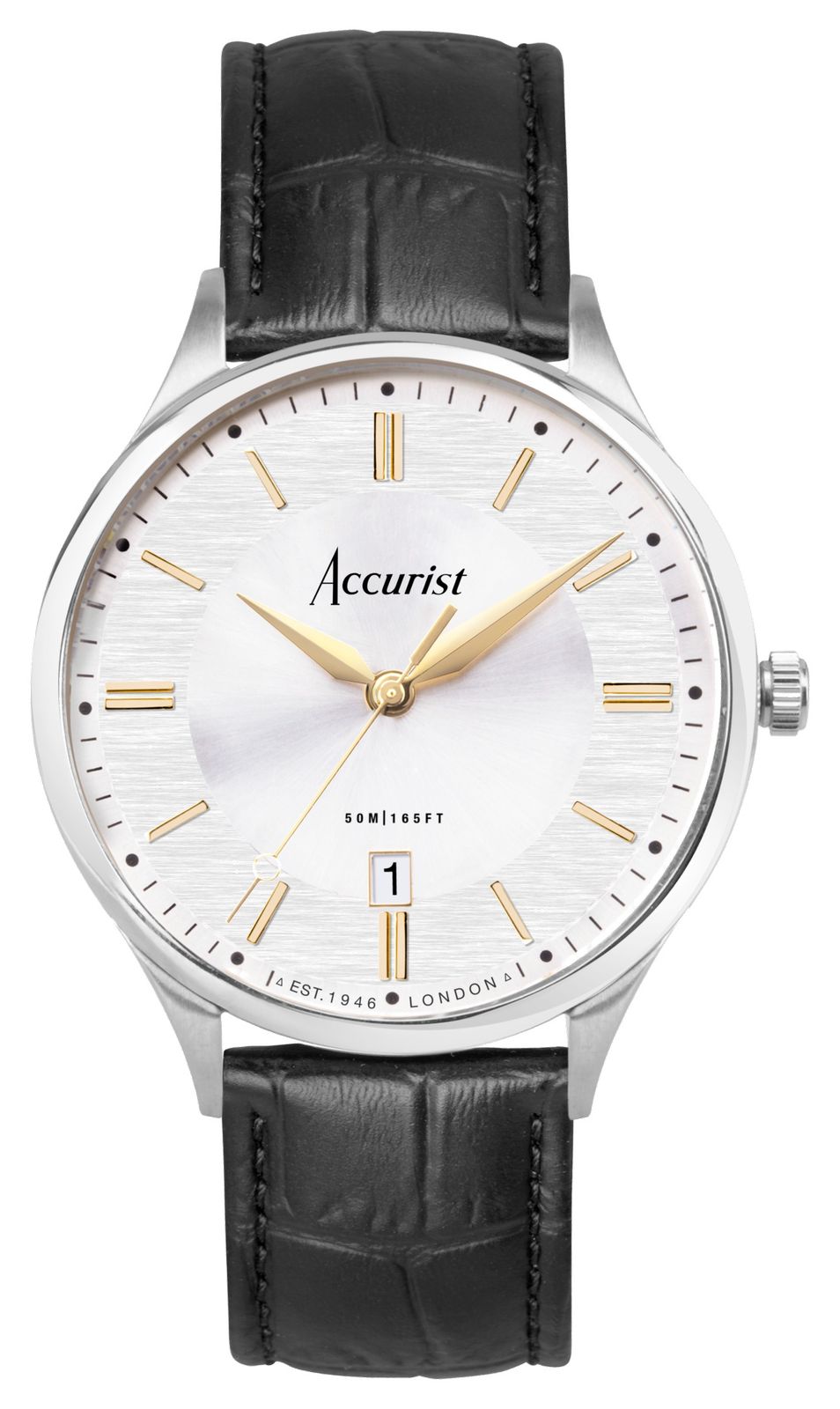 Accurist homme classique (37 mm) cadran argentÃ© / montre