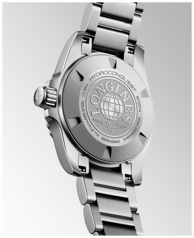 LONGINES HydroConquest Quartz Diamond (30mm) Mother-of-Pearl Dial / Stainless Steel Bracelet L33694876 - vista alternativa 3