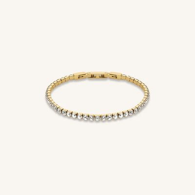 Rosefield Jewellery Gold Plated White Tennis Bracelet JBTWG-J1035