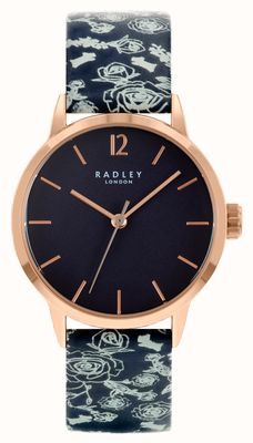 Radley Bracelet en cuir noir pour femme | cadran noir RY21250A