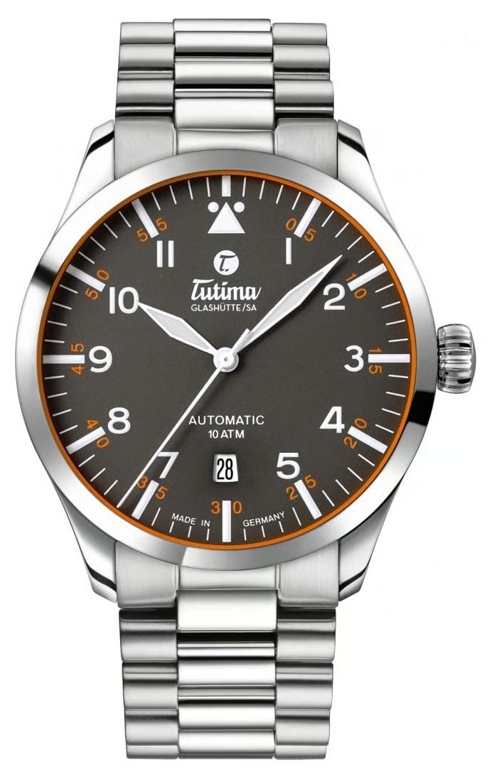 Tutima Glash&Atilde;tte Flieger Automatic 41mm GunmetalGrey Watch