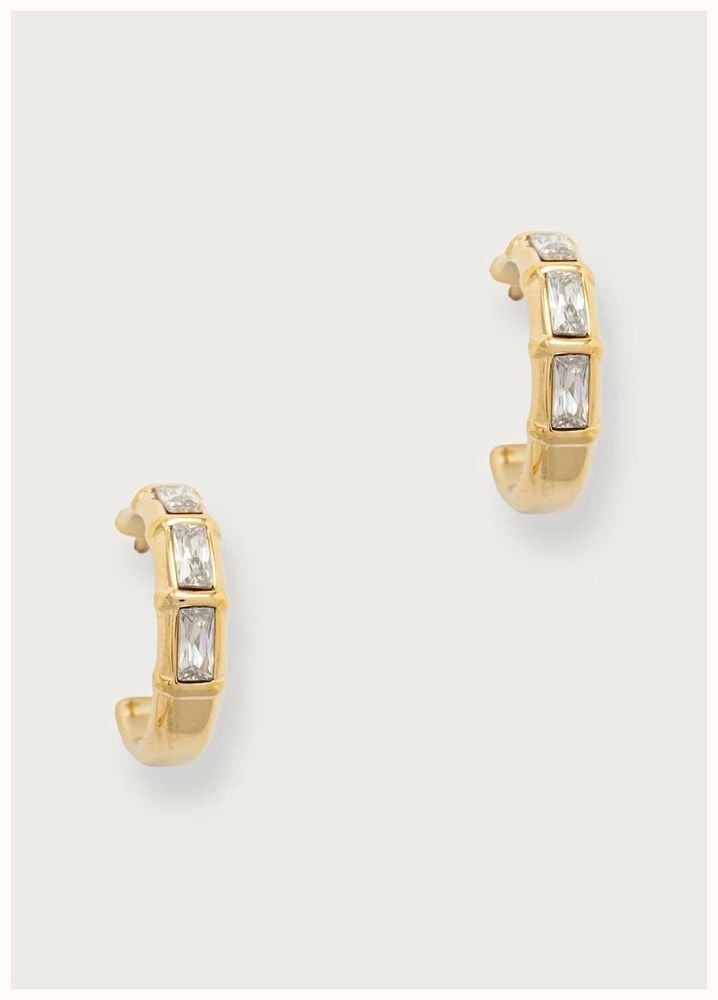 Guess Womens Gold Plated Stainless Steel LES BAGUETTES Earrings UBE06332YG - альтернативный вид 3