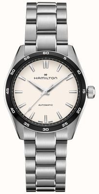 Hamilton Jazzmaster performer auto (38 mm) mostrador branco / pulseira de aço inoxidável H36205110