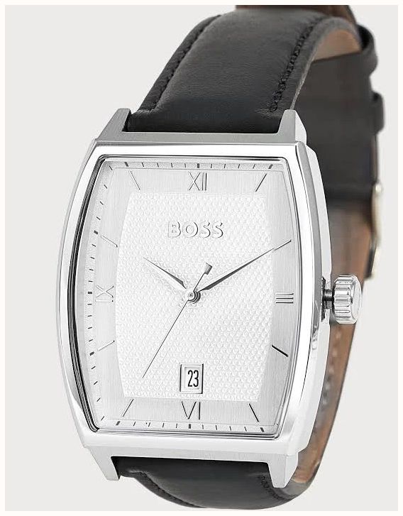 BOSS Men's 43mm Leather Strap White Dial Principle Ark 1514354 - alternative Ansicht 3