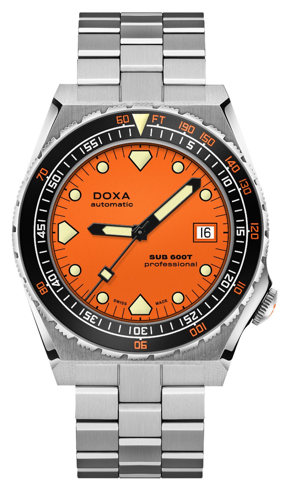 DOXA Sub 600t Professional (40 mm) cadran iconique orange / montre
