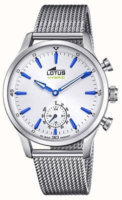 Lotus Heren aangesloten | zilveren wijzerplaat | roestvrijstalen mesh-armband L18803/1