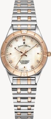 Jacques Du Manoir Leonie Three-Hand Quartz (29mm) Mother-of-Pearl Dial / Two-Tone Stainless Steel Bracelet JWL05904