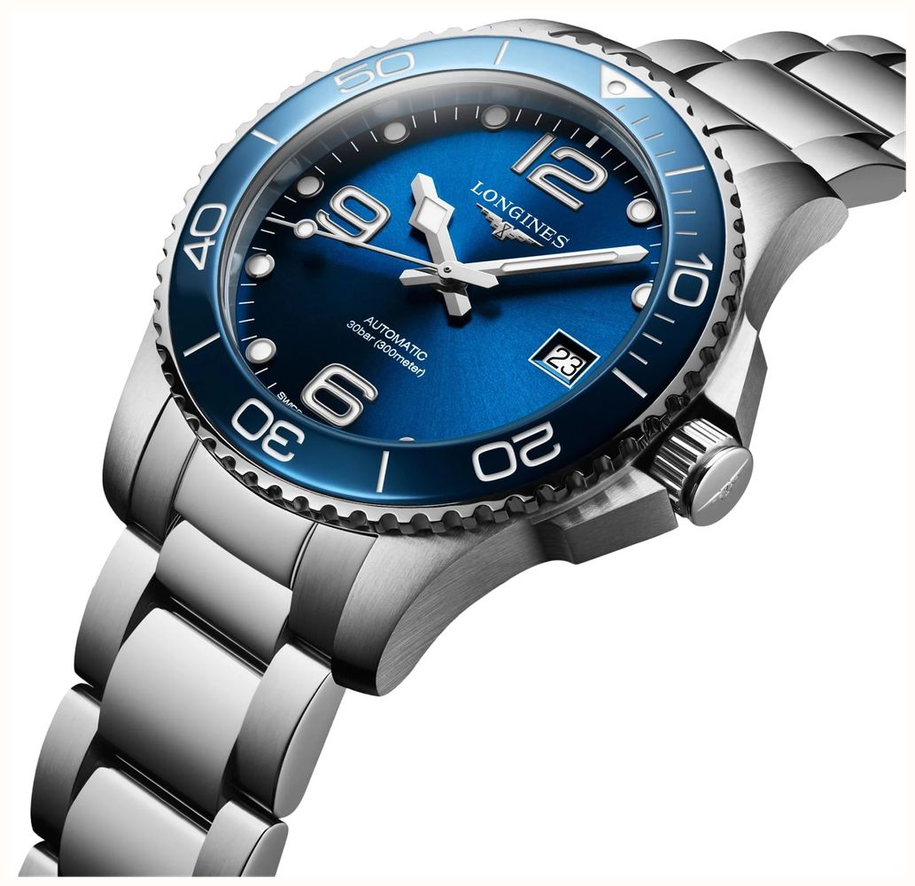 LONGINES HydroConquest Automatic (39mm) Blue Sunray Dial / Stainless Steel  L37804966 - First Class Watches™ HKG