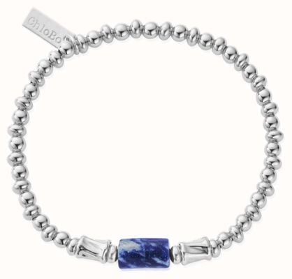 ChloBo Guidance Spirit Stone Bracelet - Sodalite - 925 Sterling Silver (18cm) SBSSS