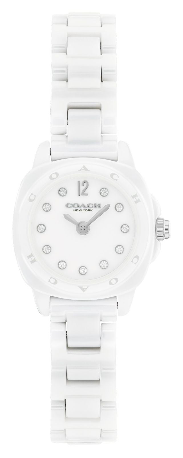 Coach pour femme Kitt 21 mm en cÃ©ramique blanche montre