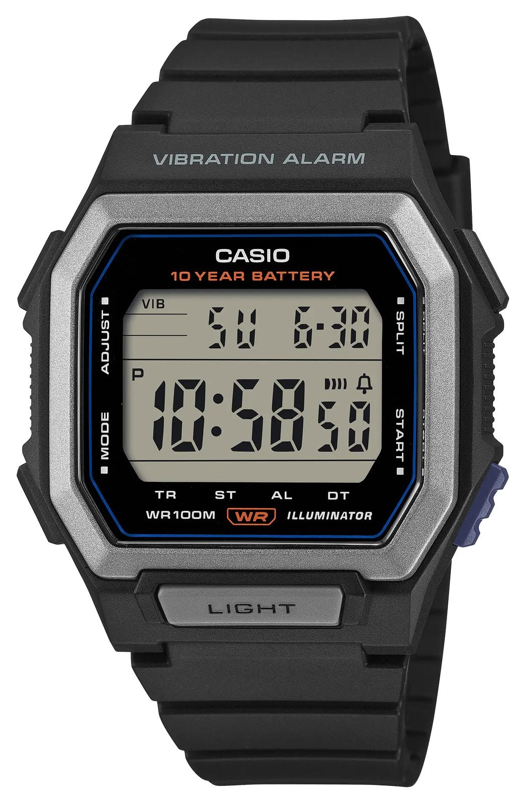 Casio SÃ©rie W-738 vibreur-alarme illuminateur (42,8 mm) montre