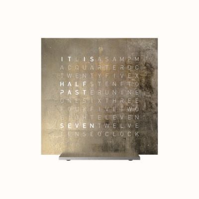 QLOCKTWO EARTH 13.5 CREATOR'S EDITION SILVER & GOLD (English) T4SENSG-UK