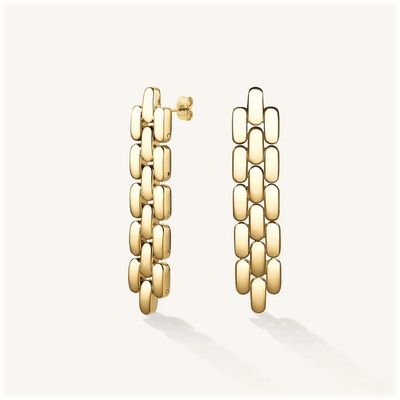 Rosefield Jewellery Legacy Long Gold Stainless Steel Earrings JELLG-J891