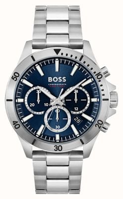 BOSS Troper homme | cadran chronographe bleu | bracelet en acier inoxydable 1514069