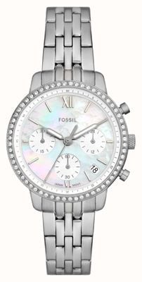 Fossil Neutra Chronograph (36mm) Mother-of-Pearl Dial / Stainless Steel Bracelet ES5357