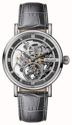Ingersoll THE HERALD 1892 Automatic (40mm) Skeleton Dial / Grey Leather Strap I00402B