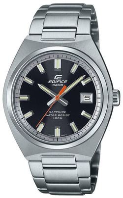 Casio Edifice Sports Classic (38,5 mm) schwarzes Zifferblatt / Edelstahlarmband EFB-109D-1AVEF
