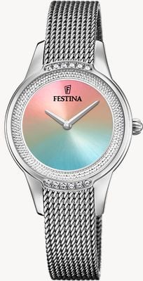 Festina Mademoiselle（30.2mm）渐变表盘/不锈钢网状表带 F20494/9