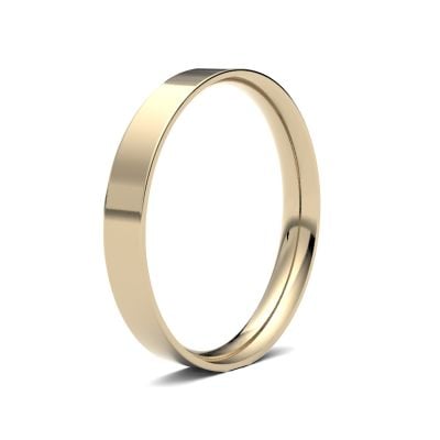 James Moore Wedding Rings | 18ct Yellow Gold | 2.5mm | Light | Flat Court | AG_2.5LLE-18Y