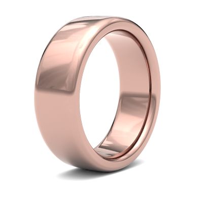 James Moore Wedding Ring | Or rose 18 carats | 7 mm | lourd | taille soft court | ag_7lhs-18r AG_7LHS-18R