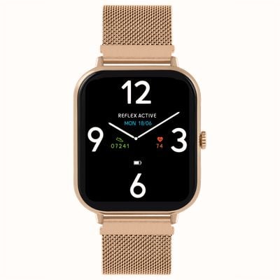 Reflex Active Wielofunkcyjny smartwatch Series 23 (39 mm) z cyfrową tarczą i siateczką ze stali nierdzewnej w kolorze różowego złota RA23-4080