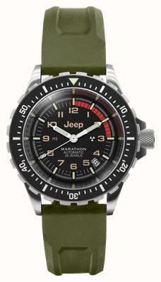 Marathon X Jeep® Rubicon GSAR® Automatik (41 mm) schwarzes Zifferblatt / olivgrünes Gummiarmband WW194006-4101